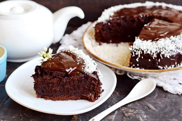 влажный шоколадный пирог рецепт с фото пошагово