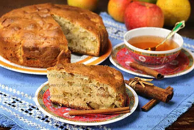 рецепт яблочного пирога на сметане