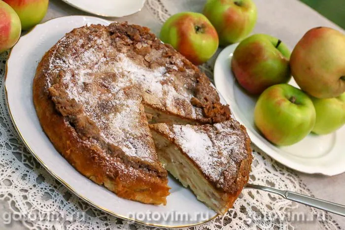 Французский яблочный пирог. Фотография рецепта