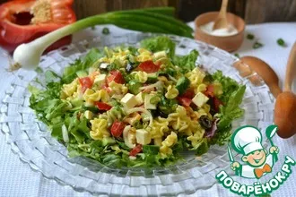 Рецепт: Салат с макаронами и овощами
