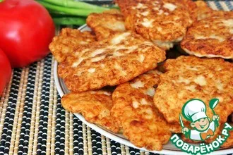 Рецепт: Куриные оладьи Просто и вкусно