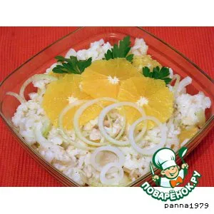 Рецепт: Салат с рыбой и апельсинами
