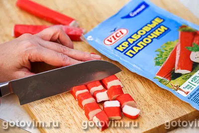 Макаронная запеканка с овощами, сыром и крабовыми палочками VIČI, Шаг 05