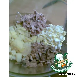 Рецепт: Куриный салат с грибами