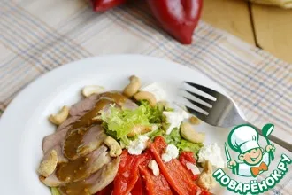 Рецепт: Салат из утки и запечённого перца