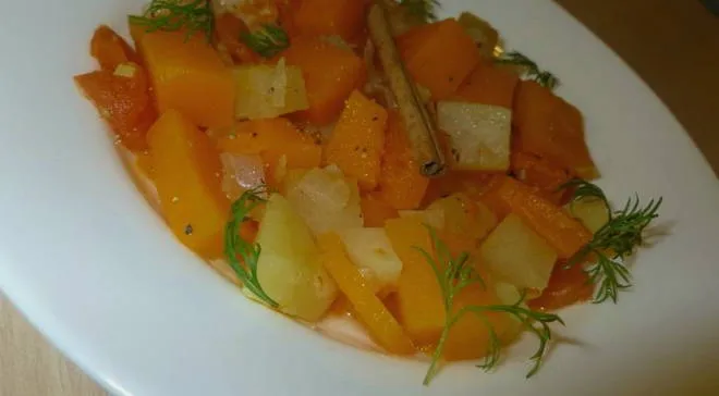 Овощное рагу с тыквой и картошкой