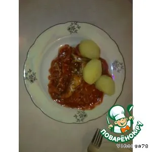 Рецепт: Мойва с луком и томатной пастой