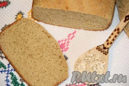 Хлеб из овсяной муки в хлебопечке 