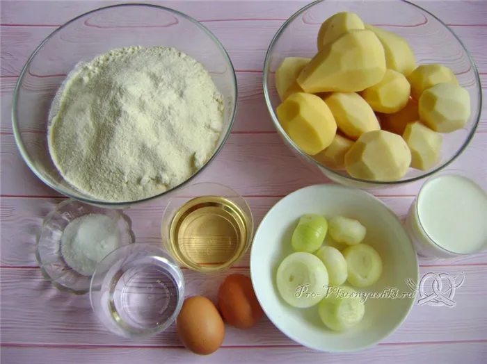 Кыстыбый с картошкой по-татарски - ингредиенты