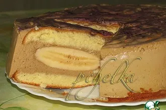 Рецепт: Сливочно-кофейный торт с бананами