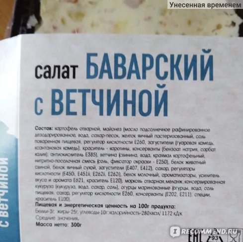 Салат баварский с ветчиной рецепты приготовления