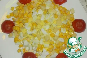 Рецепт: Яичный салат с помидорами-черри
