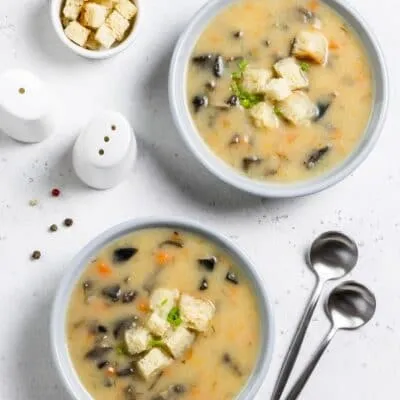 Суп с грибами и сыром - рецепт с фото