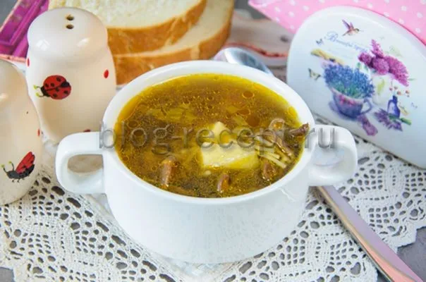 готовый грибной суп