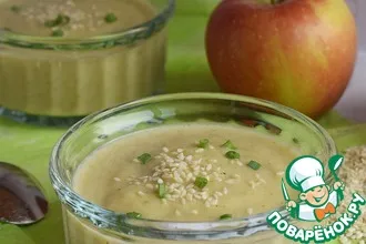 Рецепт: Суп-пюре с брокколи и яблоком