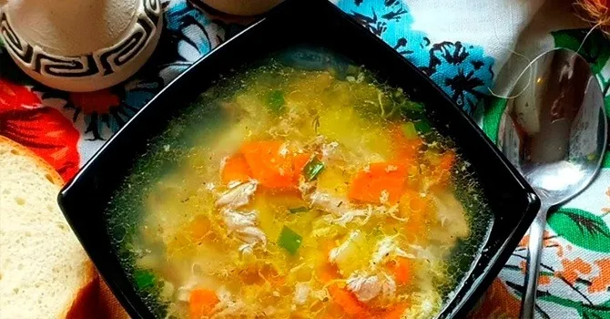 Рецепт куриного супа с яйцом
