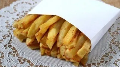 Картофель фри с яичным белком без масла