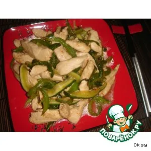 Рецепт: Курица с овощами по-китайски