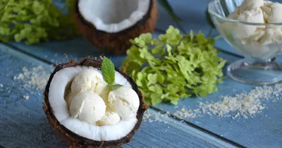 Домашнее мороженое из кокосового молока
