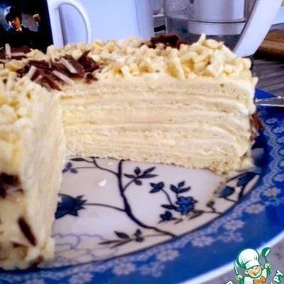 Низкокалорийный торт Наполеон на ряженке в мультиварке