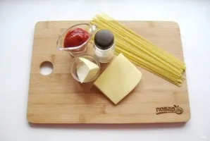 Спагетти с кетчупом - фото шаг 1