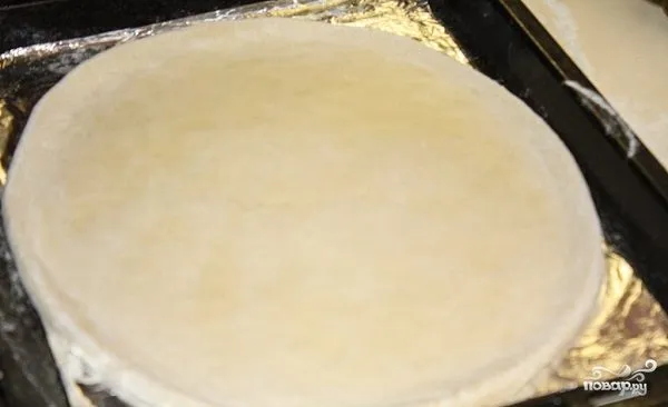 Тонкое бездрожжевое тесто для пиццы