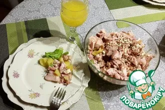 Рецепт: Салат с курицей и апельсинами
