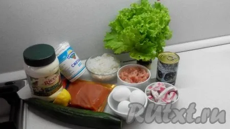 Ингредиенты для приготовления салата 