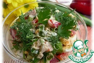 Рецепт: Салат из яйца и болгарского перца