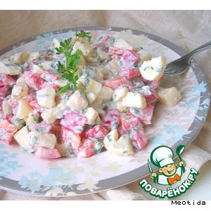 Рецепт: Грузинский салат Яблоко и перец