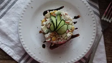 Рецепт Крабовый салат с яблоком