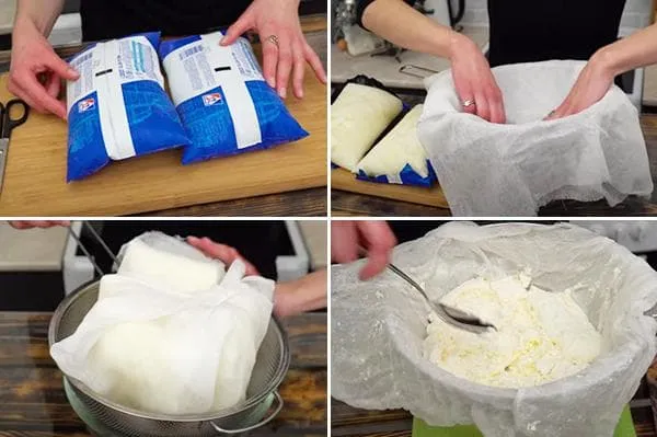 Приготовление домашнего сыра из замороженного кефира