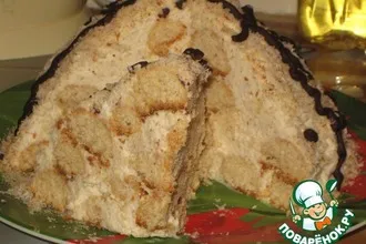 Рецепт: Торт «Кокосовая горка – «А-ля Рафаэлло»