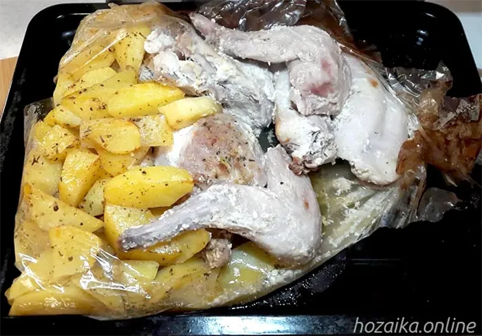 кролик запеченный с картошкой в духовке