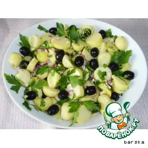 Рецепт: Картофельный салат с маслинами