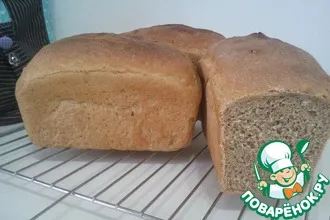 Рецепт: Хлеб из пшеничной и цельнозерновой муки