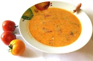 Томатный суп с креветками - фото шага 7
