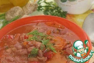 Рецепт: Фасолада-постный Греческий суп