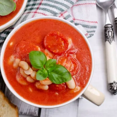 Томатный суп с фасолью - рецепт с фото
