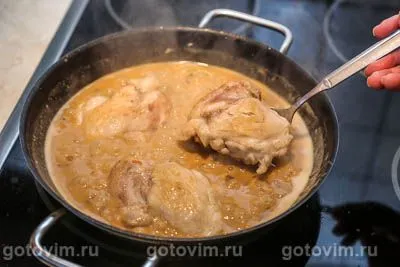 Гедлибже - курица в сметанном соусе по-кабардински, Шаг 08