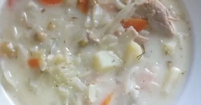 Суп с плавленым сыром и овощами