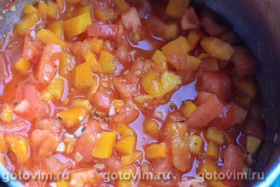 Паста с креветками в томатном соусе, Шаг 05