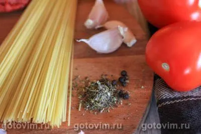 Паста с креветками в томатном соусе, Шаг 02