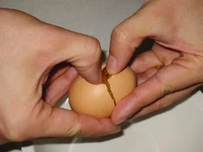яйцо в руке