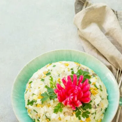 Салат с рисом и грибами - рецепт с фото
