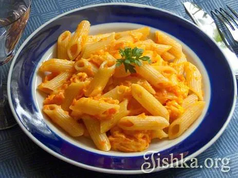 Паста или макароны с тыквой и сыром рецепт с фото
