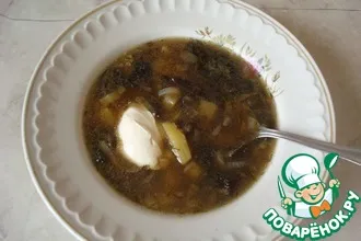 Рецепт: Суп из сушёных грибов