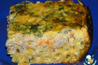 Рецепт: Запеканка из макарон с курицей