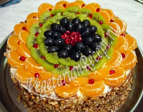Торт с фруктами рецепт. Фото