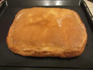 пирог с палтусом из дрожжевого теста